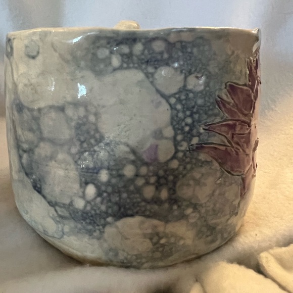 Three handmade ceramic bowls with Lotus - Picture 3 of 4